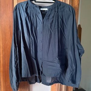Doen Jane Long Sleeve Blouse m navy blue